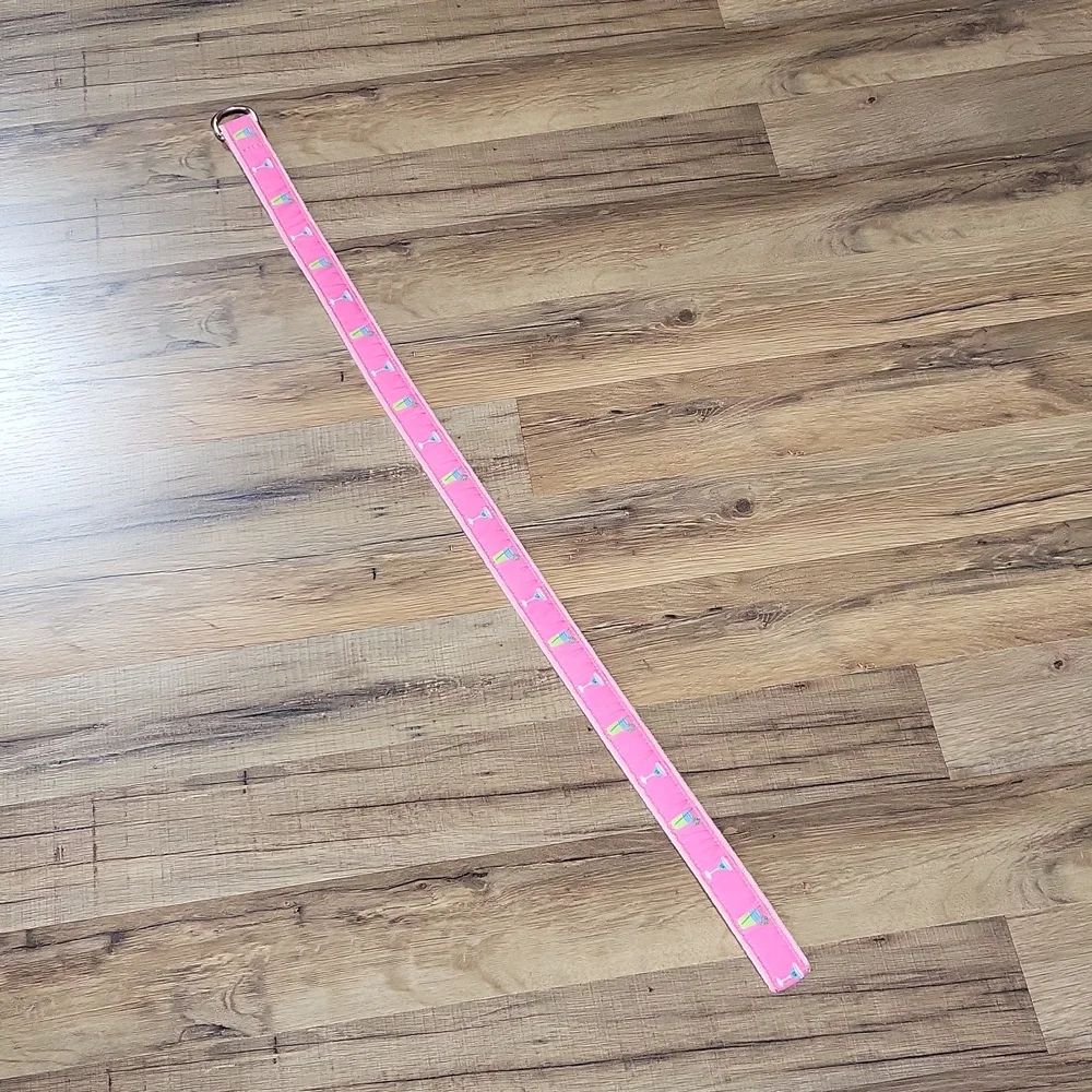 DOUGLAS PAQUETTE Pink Preppy Drinks Cocktails Belt - Picture 5 of 6